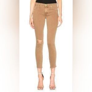 MOTHER "Looker Ankle Fray" Tan Jeans Size 26
